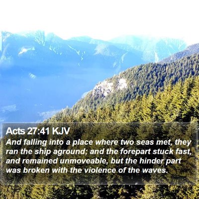 Acts 27:41 KJV Bible Verse Image