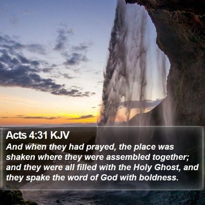 Acts 4:31 KJV Bible Verse Image