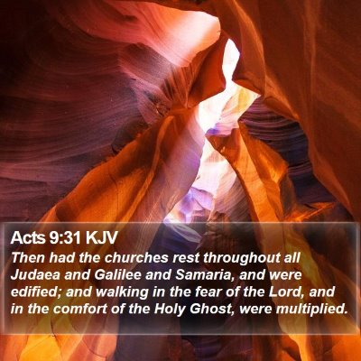 Acts 9:31 KJV Bible Verse Image