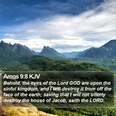 Amos 9:8 KJV Bible Verse Image