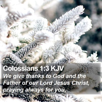 Colossians 1:3 KJV Bible Verse Image