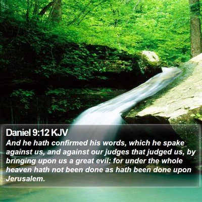 Daniel 9:12 KJV Bible Verse Image