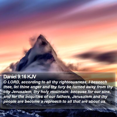 Daniel 9:16 KJV Bible Verse Image