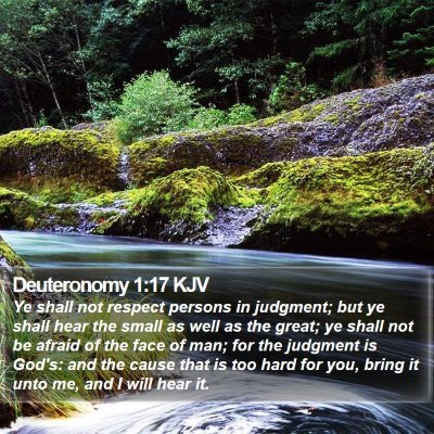 Deuteronomy 1:17 KJV Bible Verse Image
