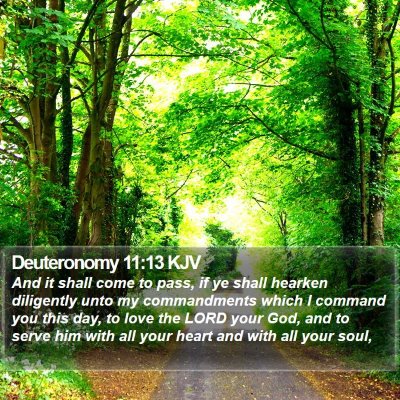 Deuteronomy 11:13 KJV Bible Verse Image