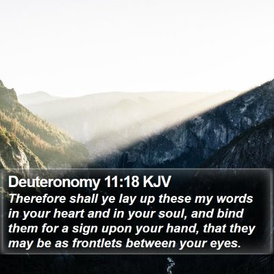 Deuteronomy 11:18 KJV Bible Verse Image
