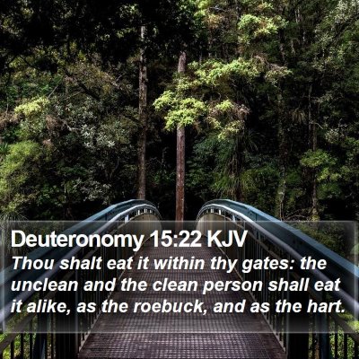 Deuteronomy 15:22 KJV Bible Verse Image