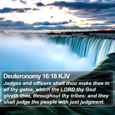 Deuteronomy 16:18 KJV Bible Verse Image