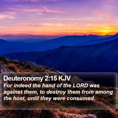 Deuteronomy 2:15 KJV Bible Verse Image