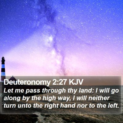 Deuteronomy 2:27 KJV Bible Verse Image