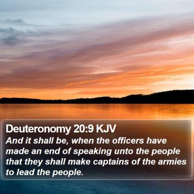 Deuteronomy 20:9 KJV Bible Verse Image