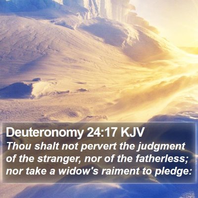 Deuteronomy 24:17 KJV Bible Verse Image