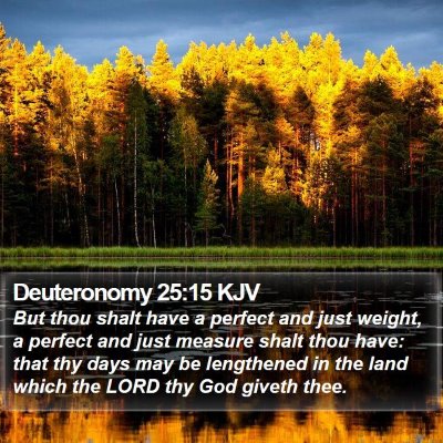 Deuteronomy 25:15 KJV Bible Verse Image
