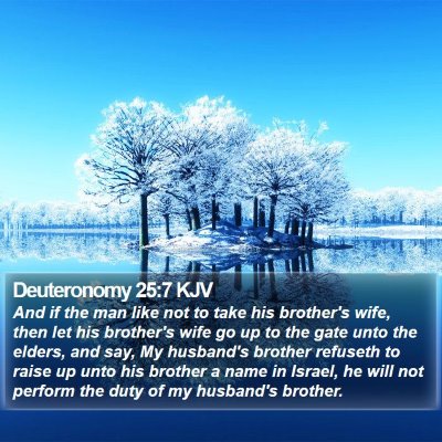 Deuteronomy 25:7 KJV Bible Verse Image