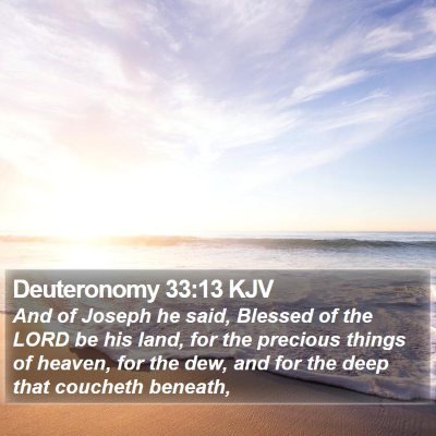 Deuteronomy 33:13 KJV Bible Verse Image