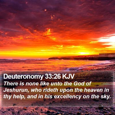 Deuteronomy 33:26 KJV Bible Verse Image