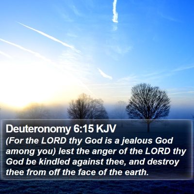 Deuteronomy 6:15 KJV Bible Verse Image
