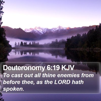 Deuteronomy 6:19 KJV Bible Verse Image