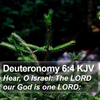 Deuteronomy 6:4 KJV Bible Verse Image
