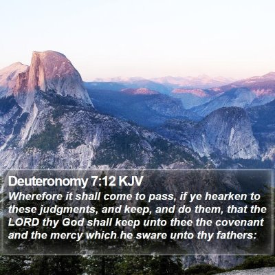 Deuteronomy 7:12 KJV Bible Verse Image