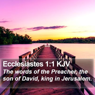 Ecclesiastes 1:1 KJV Bible Verse Image