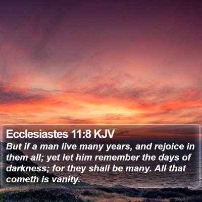Ecclesiastes 11:8 KJV Bible Verse Image