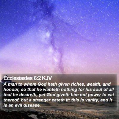 Ecclesiastes 6:2 KJV Bible Verse Image