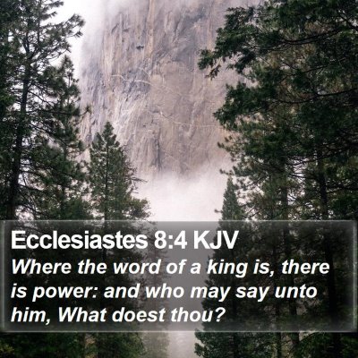 Ecclesiastes 8:4 KJV Bible Verse Image