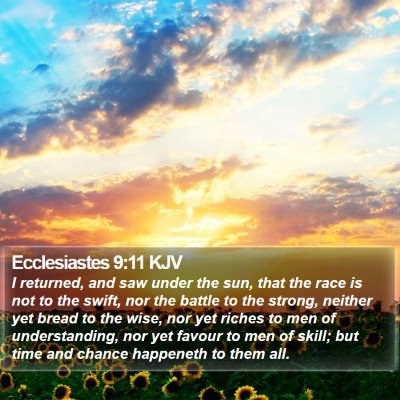 Ecclesiastes 9:11 KJV Bible Verse Image