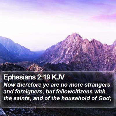 Ephesians 2:19 KJV Bible Verse Image