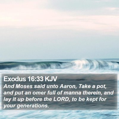Exodus 16:33 KJV Bible Verse Image
