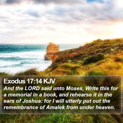 Exodus 17:14 KJV Bible Verse Image