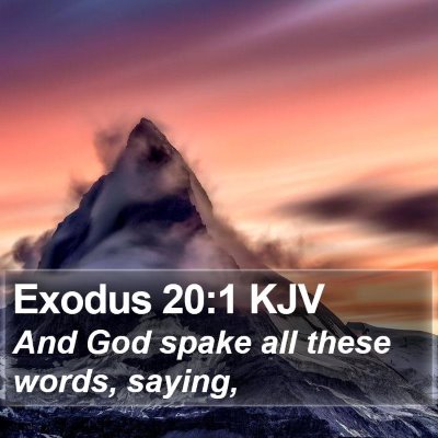 Exodus 20:1 KJV Bible Verse Image