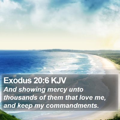Exodus 20:6 KJV Bible Verse Image