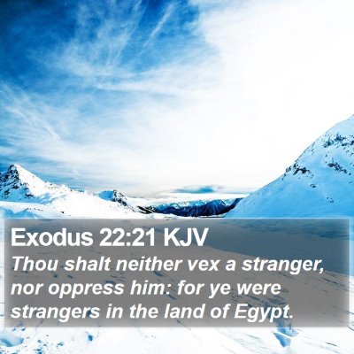 Exodus 22:21 KJV Bible Verse Image