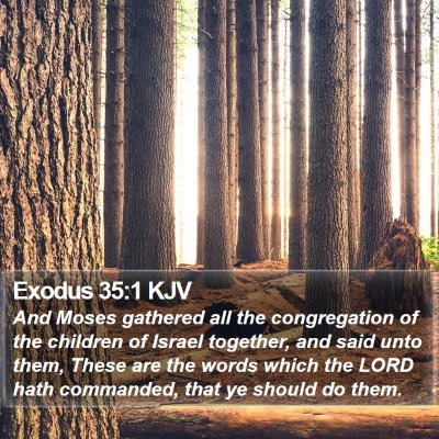 Exodus 35:1 KJV Bible Verse Image
