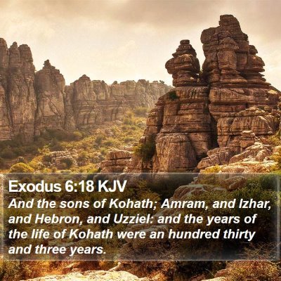 Exodus 6:18 KJV Bible Verse Image