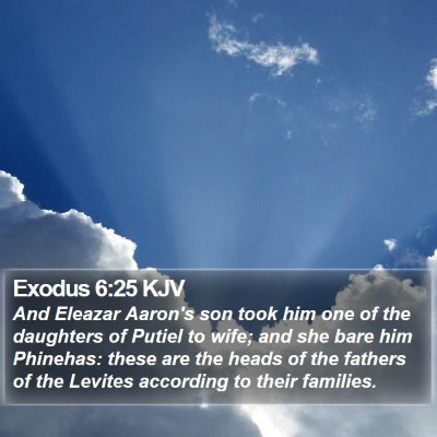 Exodus 6:25 KJV Bible Verse Image