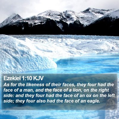 Ezekiel 1:10 KJV Bible Verse Image