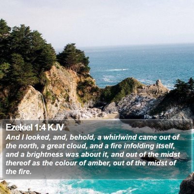 Ezekiel 1:4 KJV Bible Verse Image