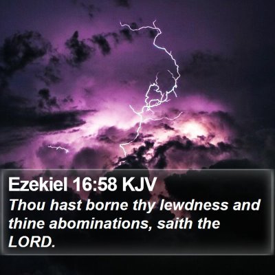 Ezekiel 16:58 KJV Bible Verse Image