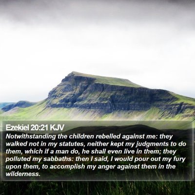 Ezekiel 20:21 KJV Bible Verse Image