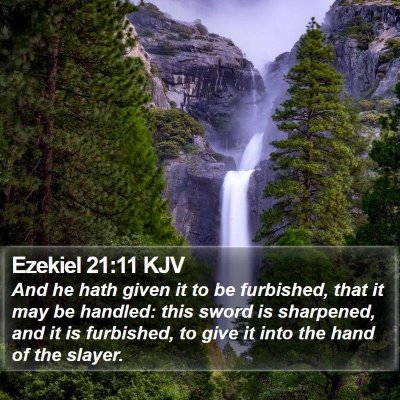 Ezekiel 21:11 KJV Bible Verse Image