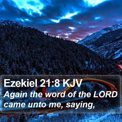 Ezekiel 21:8 KJV Bible Verse Image