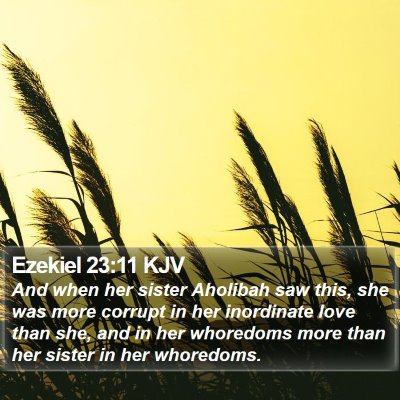 Ezekiel 23:11 KJV Bible Verse Image