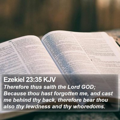 Ezekiel 23:35 KJV Bible Verse Image