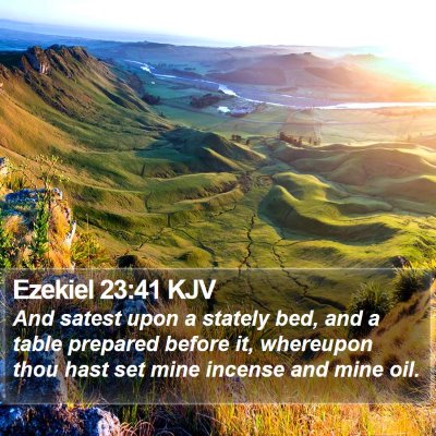 Ezekiel 23:41 KJV Bible Verse Image