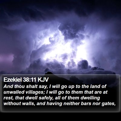 Ezekiel 38:11 KJV Bible Verse Image