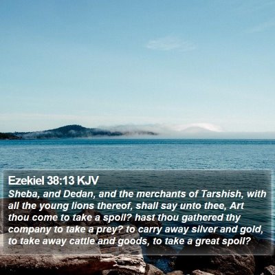 Ezekiel 38:13 KJV Bible Verse Image