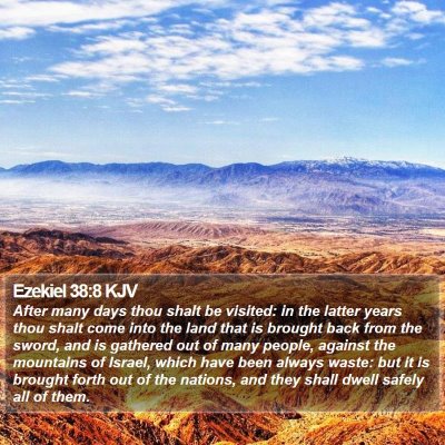 Ezekiel 38:8 KJV Bible Verse Image